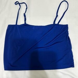 Express cropped blue top